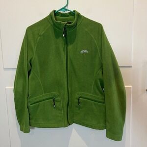 GoLite Women's M Fleece Jacket Full Zip Green Size Outdoor Activewear Casual Top